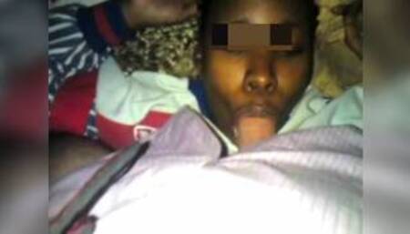 30_Young black girl  sucks, deepthroat throatfuck big white cock and face slapped!