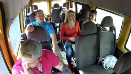 Brutal gangbang with a busty MILF