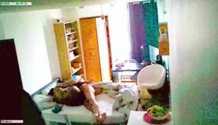 7_Black wife cheating with a 60 year old man caught on spycam! Real amateur!