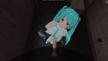3D HENTAI POV Hatsune Miku Jerking Your Cock