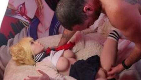 Fucking my sex doll dressed as Himiko Toga