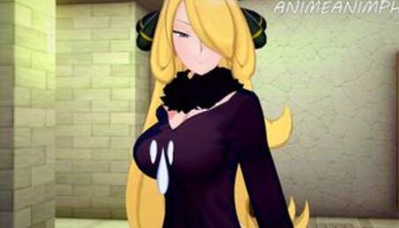 Cynthia gives you the price of winning the Pokemon League - Anime Hentai