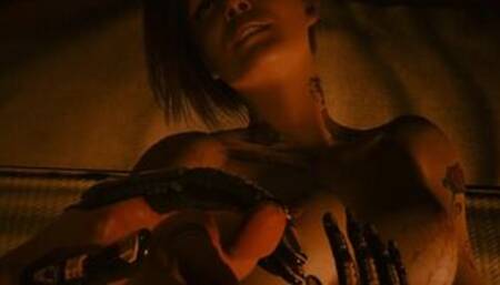 Lesbian sex with Jill. Girls retired near the lake for sex | Cyberpunk 2077