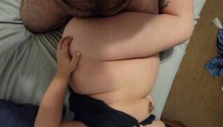 Pregnant wife morning quickie creampie