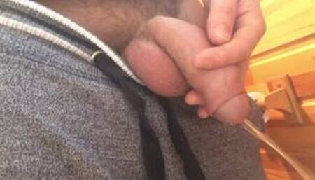 Hard Uncut Cock Pissing