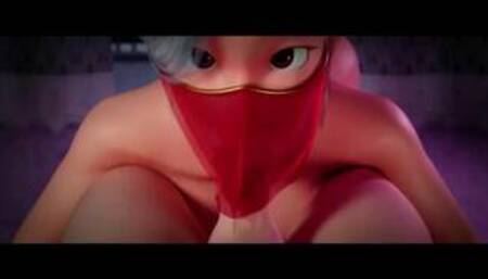 Frozen Princess Elsa Sucking Cock during Coronavirus Self-Isolation