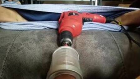 Must See Sex Toy Invention with Drill creates Moaning Cumshots