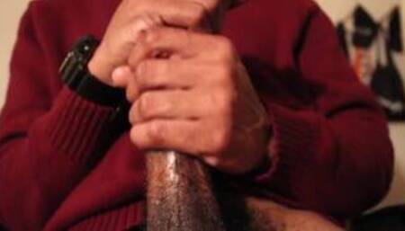 Black Guy Slow Stroking Dick