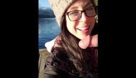 Fisherman Getting A Blowjob While Catching A Fish