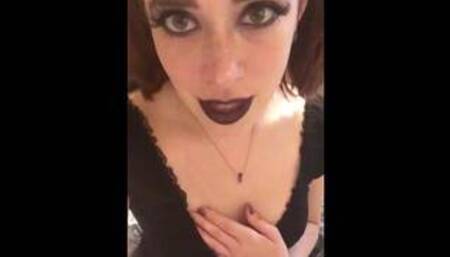 Gothic girl POV fart slave