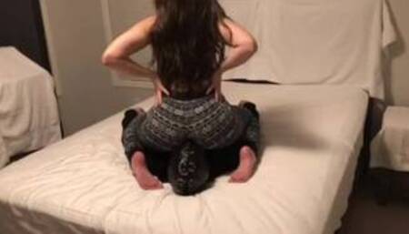 Facesitting ass sniffing in pyjama pants