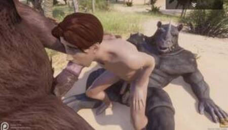 Wild Life / Guy Gets Two Huge Furry Dick (Group)