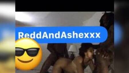 Real Homemade ebony wife GangBang (ReddAndAshexxx)