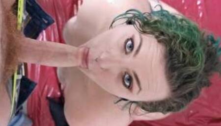 HOMEMADE AMATEUR CMNF KINK DEEPTHROAT SLOPPY BLOWJOB