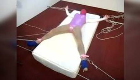 Self bondage spreadeagle