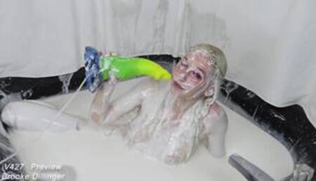 FREE PREVIEW v427 Queen Of Cum Bath Bukkake Gangbang