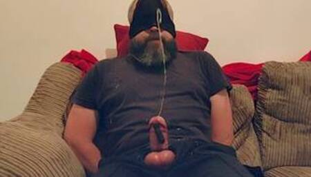 Daddy Tied Up With Vibrator On Cock