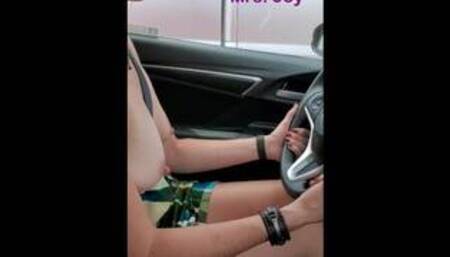 Enjoying a Weekend Drive, Just Me and My Tits on Display for Everyone