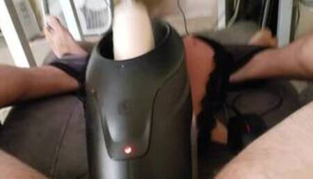 Fleshlight Launch Amazing Hands Free Fuck and Moaning Toe curling Cumshot