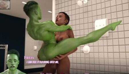 Futanari porn. Tranny and girl sex. 3D dick girl. Huge boobs.