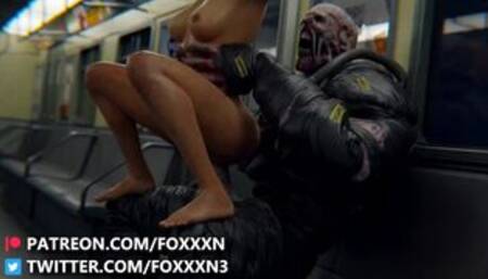 Jill Valentine Nemesis Train Creampie