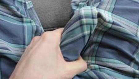 Jerk Off and Cum in Pajama Pants, Huge Load Shot into PJs POV