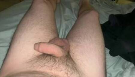 Uncut cock soft to hard & cum