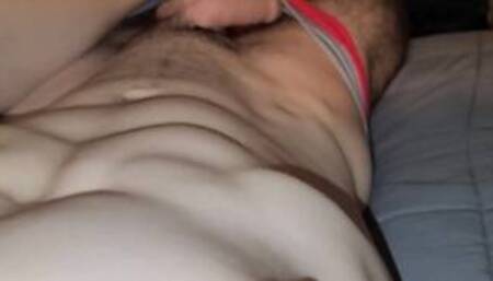 Hunk Showing Off Abs and Cock