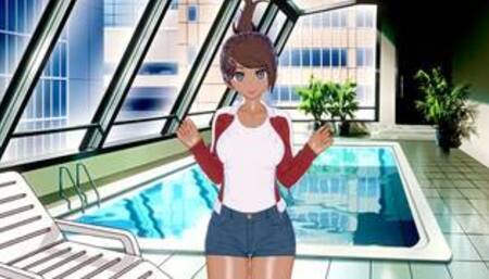 Danganronpa: POOLSIDE SEX WITH AOI ASAHINA (3D Hentai)