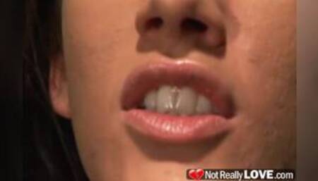 Cum slut Taylor Rain sucks cock at gloryhole