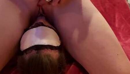 Chastity Slave can get a little Taste