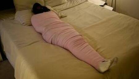 Mummified Bondage Girl Gagged