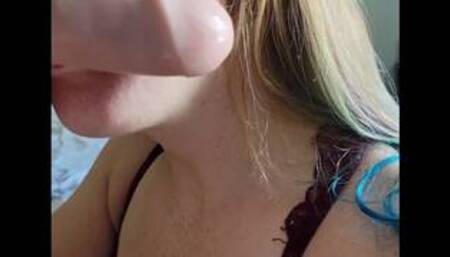 I Gave my Favorite Toy a Blowjob to get it Wet before using it on myself