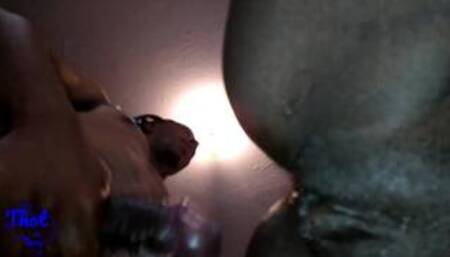 Thot in Texas - Amature MMF Tag Team on Tight Petite Ebony Pussy