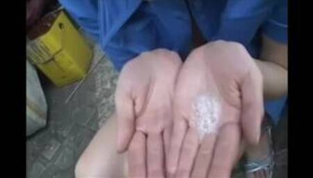 Slutty MILF Loves Oral Creampie at Public Place