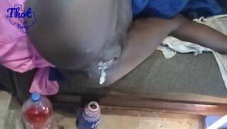 Thot in Texas - Petite Skinny Extremely Tight Ebony Pussy