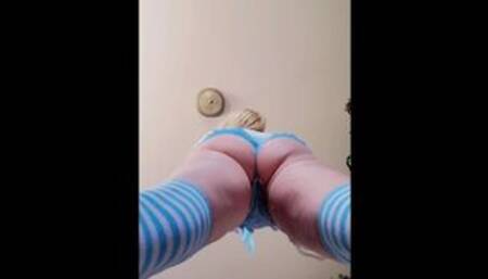 Femdom MILF Giantess POV Tramples Little Man's Face & Cock, Humilation, & Facesitting with Kneehighs