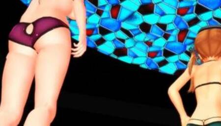 【MMD】Kawakaze & Kashima & Prinz - Undead enemies【R-18】