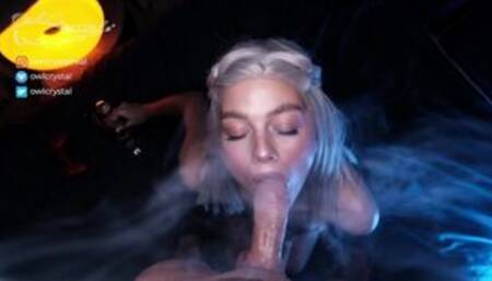Nice boobs cutie deepthroat cock with weed smoke. Happy 420
