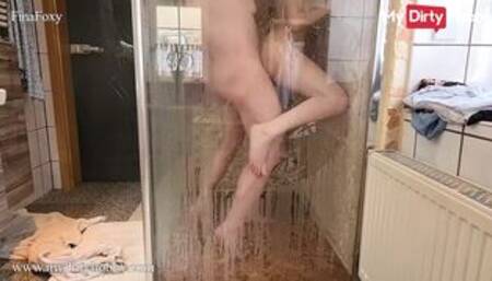 FinaFoxy Lost Track Of Time While In The Shower Forgot That Her Stepdad Is About To Get Ready