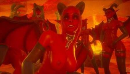Succubus Sex Orgy with Demons