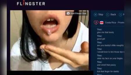 Flingster Omegle Dirty Slut from Costa Rica moans for daddy