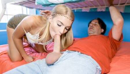 FamilyStrokes - Hot Blonde Step Daughter Giving Step Dad Pleasure