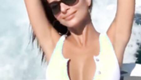 Emily Ratajkowski  is hot as hell on a on a boat