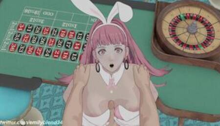 Fire Emblem Three Houses: Hilda Paizuri + Cowgirl creampie at a casino POV