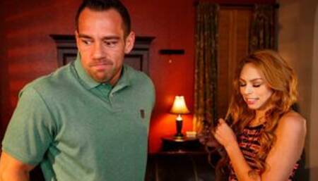 Petite nanny Zoe Clark fucking in the bed with her small ass