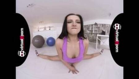 hot virtual flexi stretching with cute teen Asdis Loren