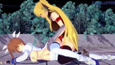 Nanoha Takamachi and Fate Testarossa futanari sex - Magical Girl Lyrical Nanoha StrikerS Hentai