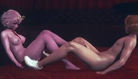 My Hero Academia Hentai - Mino Ashido Handjob and Footjob - Japanese Asian Manga Anime Game Porn