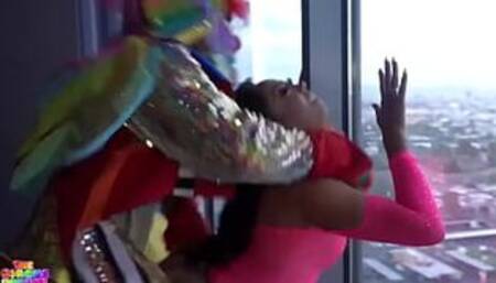 Famous instagram model fucks a clown in his Las Vegas penthouse